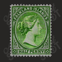 Vintage Falkland Islands Postage Stamp Design Ladies Fitted T-shirt | Artistshot