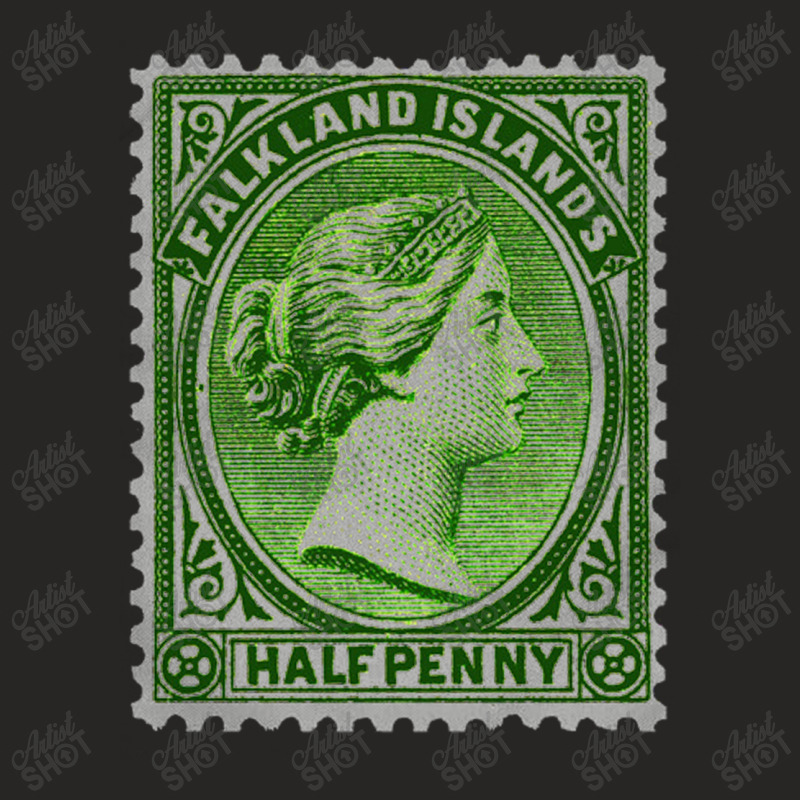 Vintage Falkland Islands Postage Stamp Design Ladies Fitted T-Shirt by sabitung | Artistshot