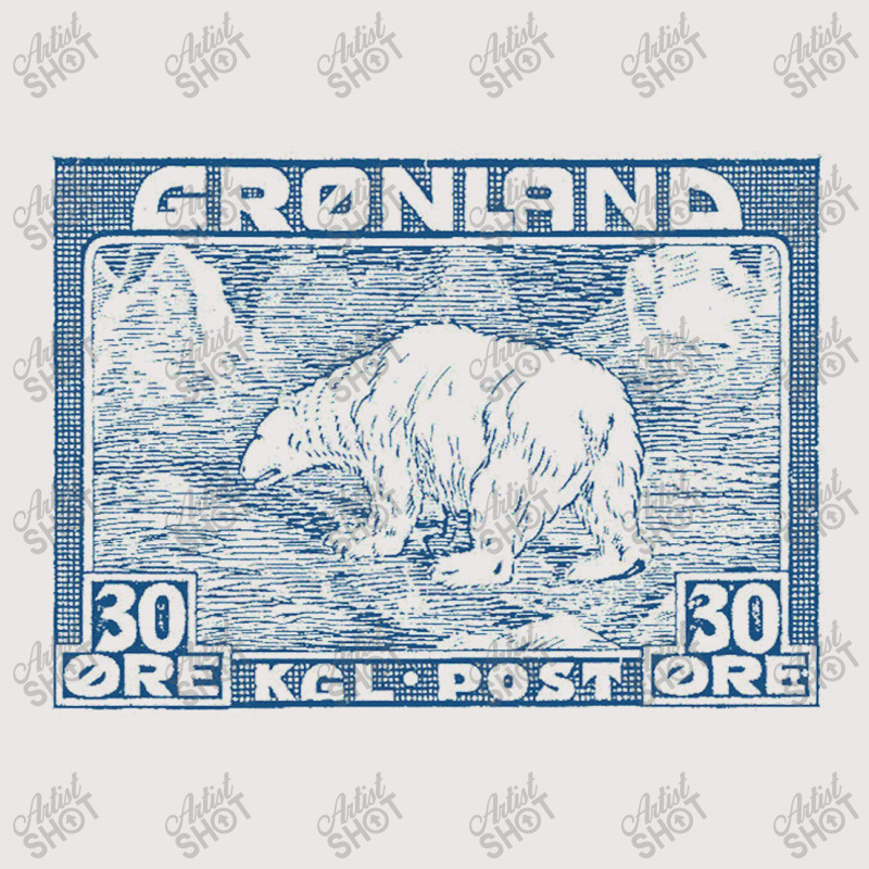 Vintage Greenland Polar Bear Postage Stamp Design Pocket T-shirt | Artistshot