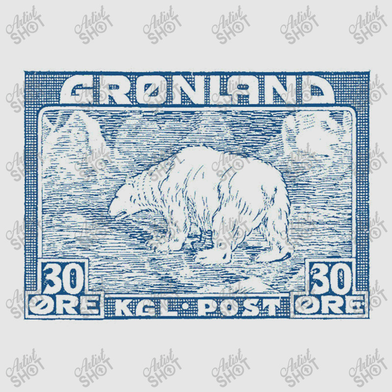 Vintage Greenland Polar Bear Postage Stamp Design Full-length Apron | Artistshot