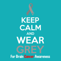 Keep Calm And Wear Grey (for Brain Cancer Awareness) Adjustable Strap Totes | Artistshot