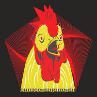 Chicken T  Shirt Screaming Rooster T  Shirt (3) Ladies Fitted T-shirt | Artistshot