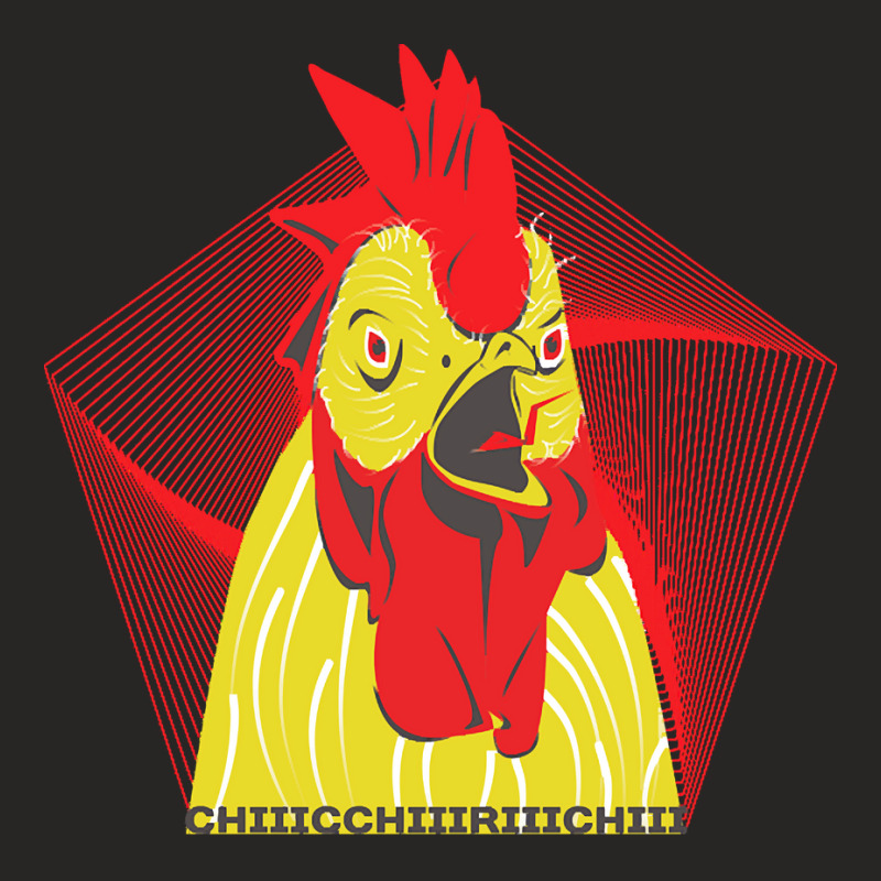 Chicken T  Shirt Screaming Rooster T  Shirt (3) Ladies Fitted T-Shirt by caseynitzsche899 | Artistshot