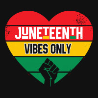 Juneteenth Vibes Only T  Shirt Juneteenth Heart Vibes Only T  Shirt Landscape Canvas Print | Artistshot