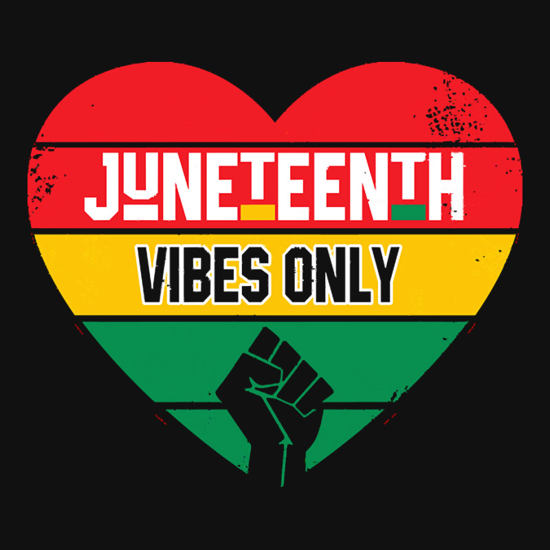 Juneteenth Vibes Only T  Shirt Juneteenth Heart Vibes Only T  Shirt Landscape Canvas Print | Artistshot