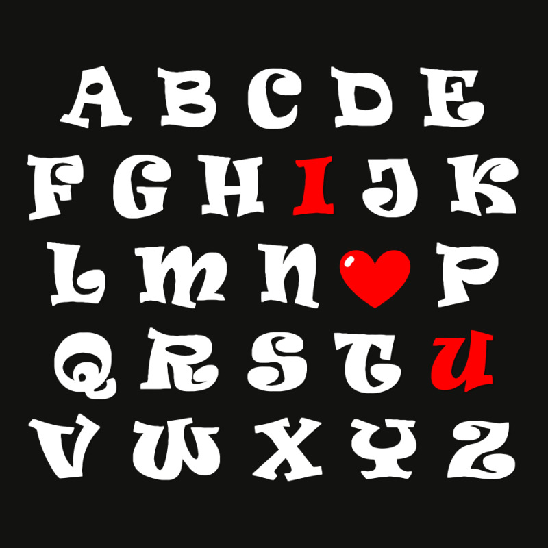 Alphabet I Love You Scorecard Crop Tee | Artistshot