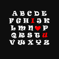 Alphabet I Love You Crop Top | Artistshot