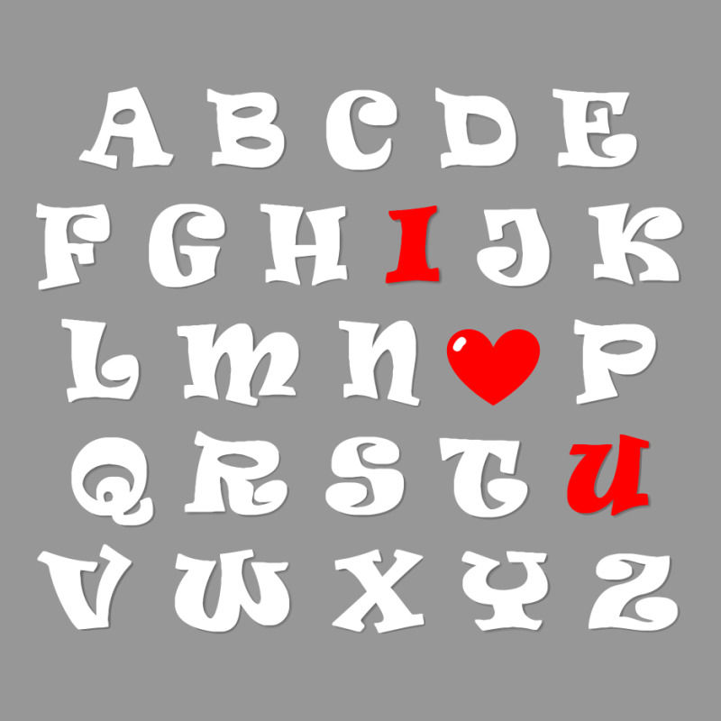 Alphabet I Love You Women's V-neck T-shirt | Artistshot