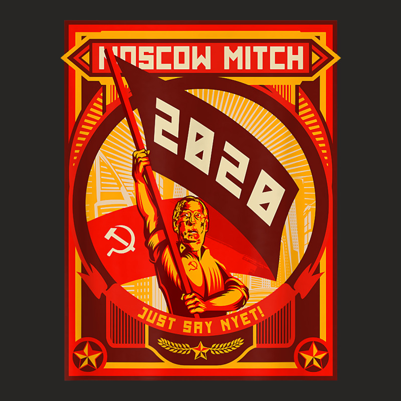 Moscow Mitch Just Say Nyet Propaganda Banner T Shirt Ladies Fitted T-Shirt by MoczoTenleigh | Artistshot