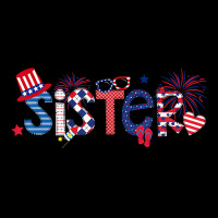 America Sister Flip Flops And Fireworks Sister 4th Of July T Shirt Men's Long Sleeve Pajama Set | Artistshot