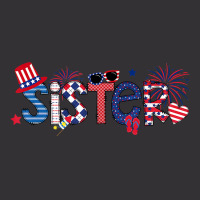 America Sister Flip Flops And Fireworks Sister 4th Of July T Shirt Vintage Hoodie And Short Set | Artistshot