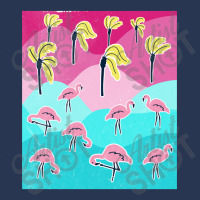 Flamingo In Paradise   Flamingo Men Denim Jacket | Artistshot