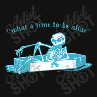 What A Time To Be Alive Retro Nihilist Skeleton Design Scorecard Crop Tee | Artistshot