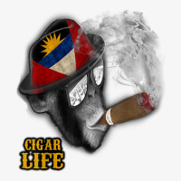 Cigar Monkey Outdoors Antigua Flag Ladies Fitted T-shirt | Artistshot