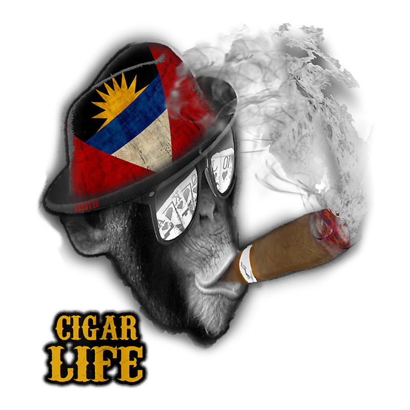 Cigar Monkey Outdoors Antigua Flag Crop Top by alanacaro | Artistshot