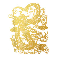 Golden Asian Chinese Japanese Korean Mythical Dragon T Shirt Baby Tee | Artistshot