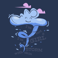 I'm Not A Girl I'm A Storm With Skin Men Denim Jacket | Artistshot