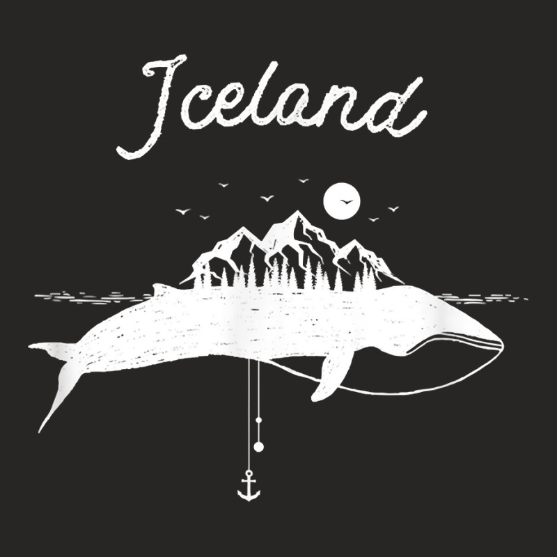 Vintage Iceland Shirt With Humpback Whale Ladies Fitted T-Shirt by ZaraeTrullinger | Artistshot