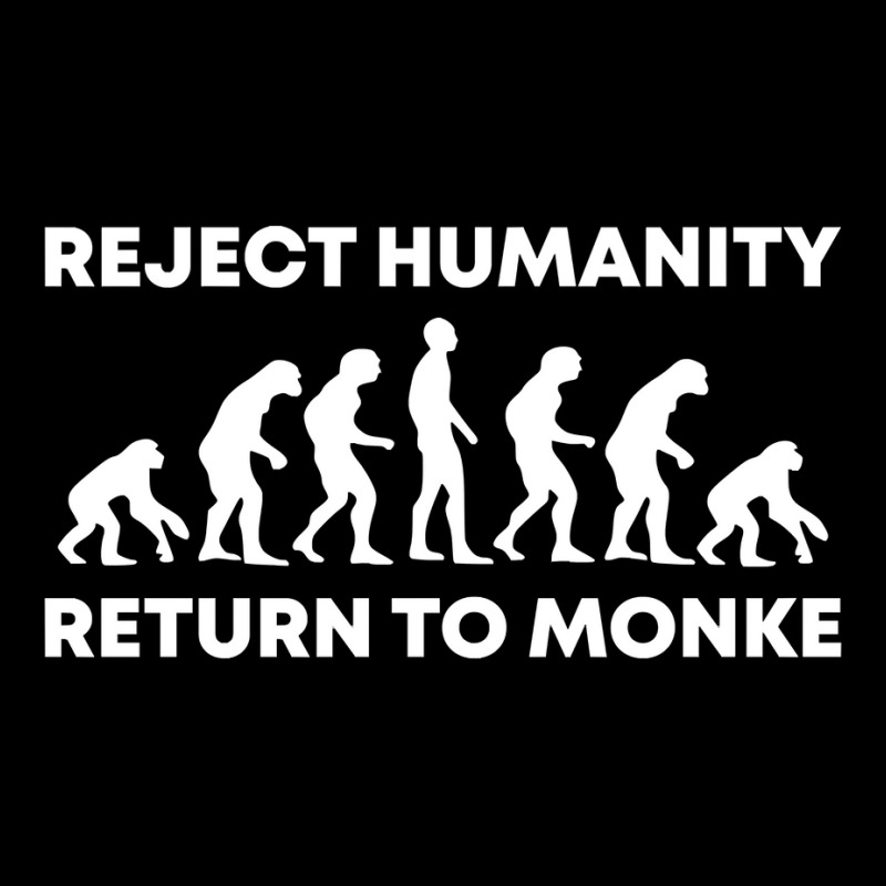 Reject Humanity Return to Monke Evolution Funny Chimp Meme - Reject  Humanity - Sticker