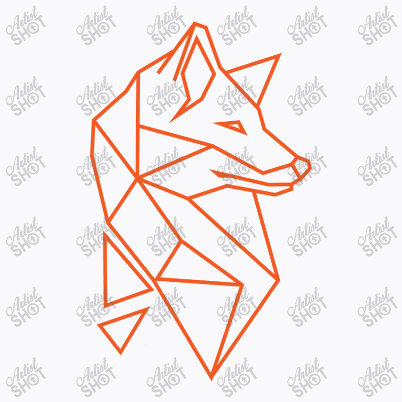 Fox Geometric Line Illustration T-shirt | Artistshot