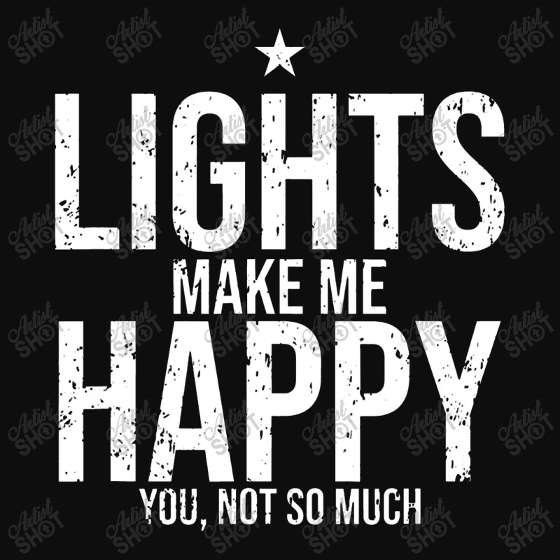 Happy With Lights Funny Lighting Designer Ld Gift Crop Top by suvukana | Artistshot