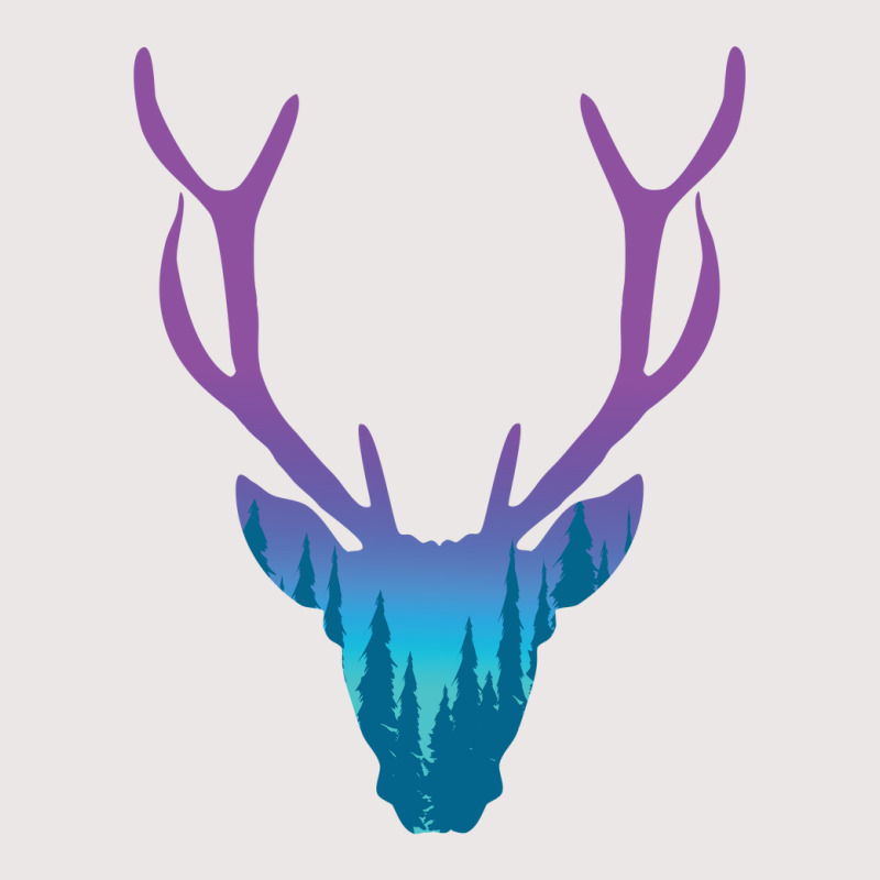 Deer With Night Forest Silhouette Pocket T-shirt | Artistshot