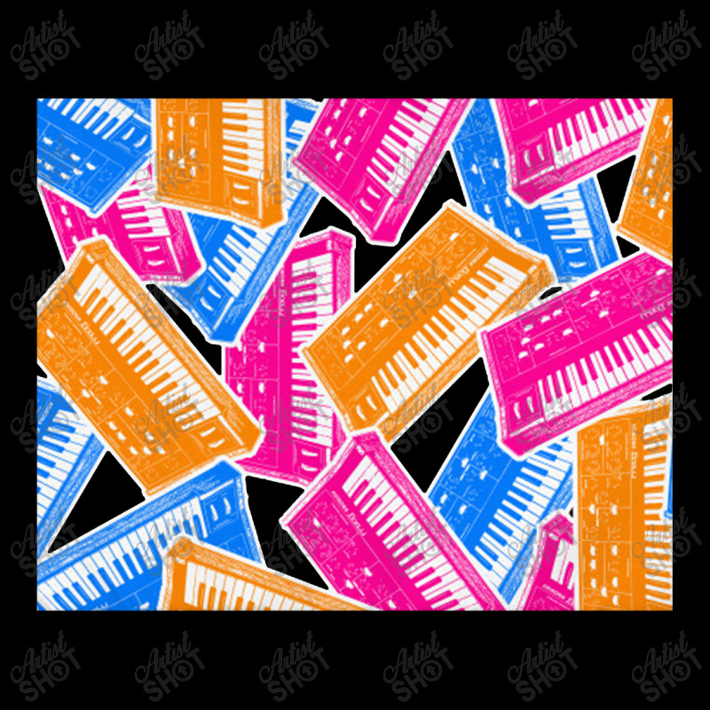 Analog Synthesizer Repeat Pattern Collage Artwork Design Adjustable Cap | Artistshot