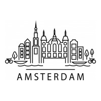 Amsterdam Line Art Youth Sweatshirt | Artistshot