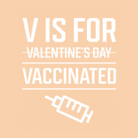 V Is For Vaccinated, Funny Valentine’s Day - Pro Vaccination Gift Cropped Hoodie | Artistshot