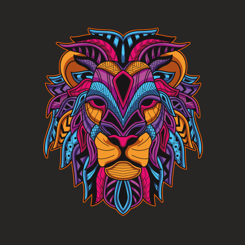 Lion Head Ladies Fitted T-Shirt by rardesign | Artistshot