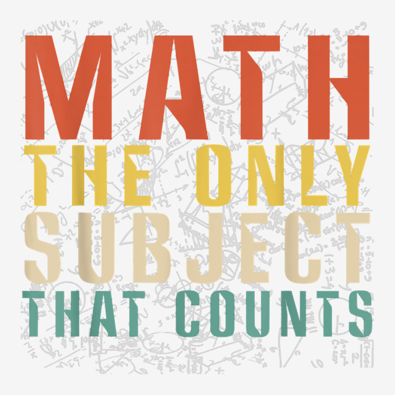 Math The Only Subject That Counts Funny Retro Math Teacher T Shirt Adjustable Cap | Artistshot