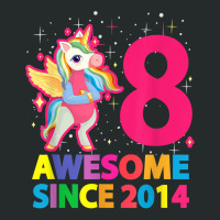 Awesome Since 2014 Unicorn Girls 8th Birthday Eight Years T Shirt Women's Triblend Scoop T-shirt | Artistshot