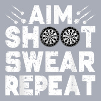 Darts Aim Shoot Swear Repeat Dartboard Funny Dart Player T Shirt Tank Dress | Artistshot