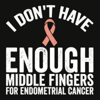 Awareness   Don't Have Middle Fingers For Endometrial Cancer Long Slee Scorecard Crop Tee | Artistshot