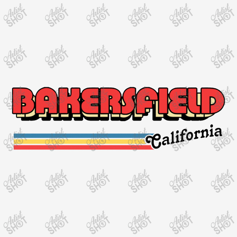 Bakersfield, Ca Retro Typography Design Adjustable Cap by methadelphi | Artistshot