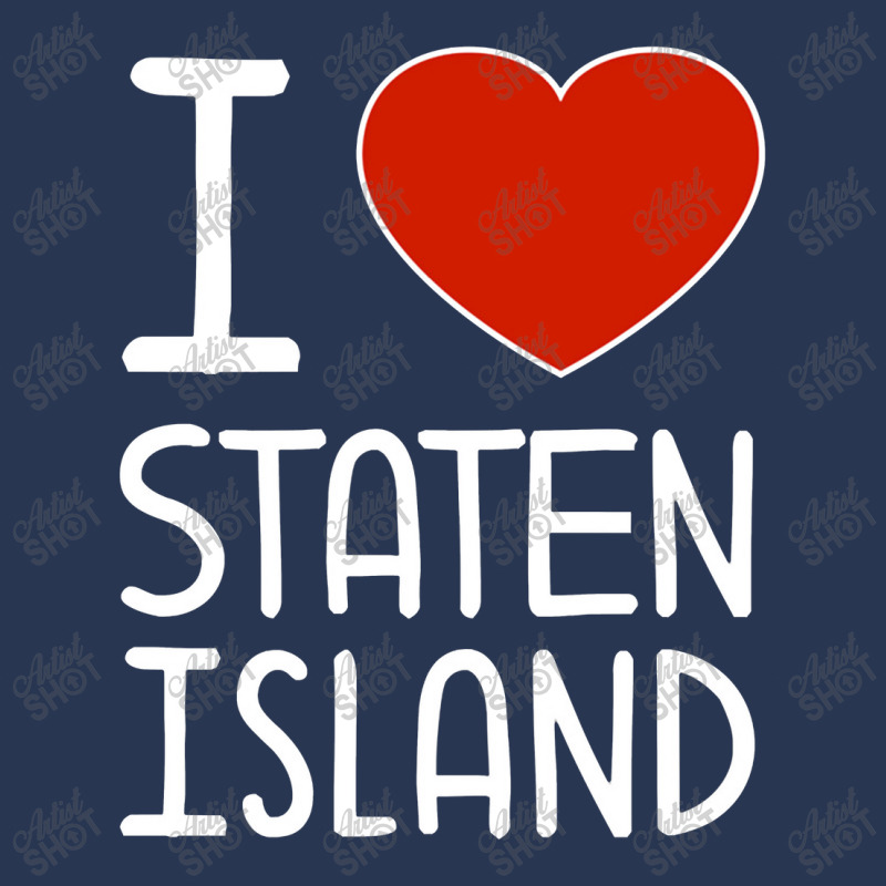 I Love Staten Island Red Heart Pullover Hoodie Ladies Denim Jacket by suvukana | Artistshot