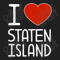 I Love Staten Island Red Heart Pullover Hoodie Ladies Polo Shirt | Artistshot