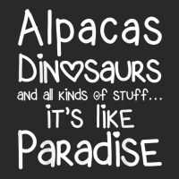 Alpacas Dinosaurs And All Kinds Of Stuff It’s Like Paradise T Shirt Printed Hat | Artistshot