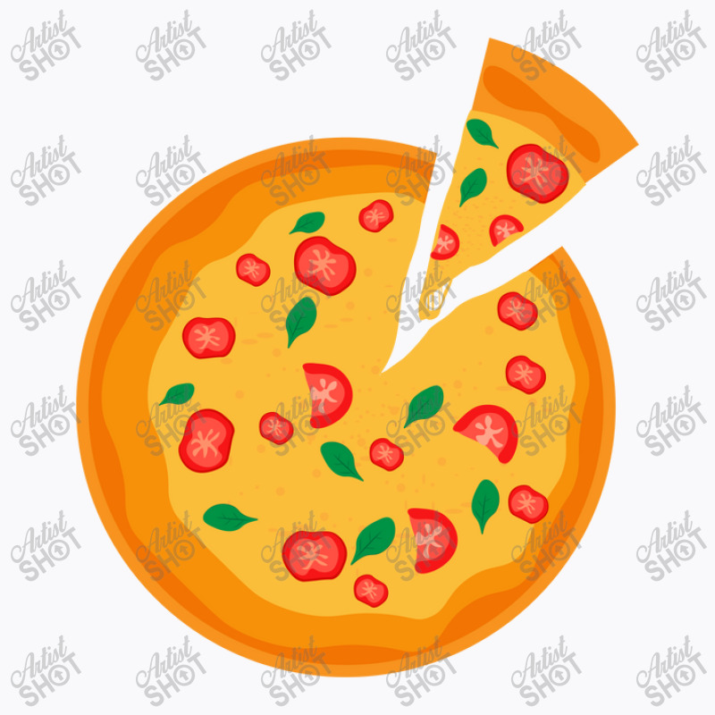 Margherita Pan Pizza Illustration T-shirt | Artistshot