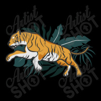 Yellow Tiger Jumping In A Forest Illustration Zipper Hoodie | Artistshot