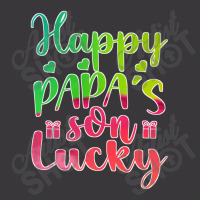 Happy Papa's Lucky Son Ladies Curvy T-shirt | Artistshot