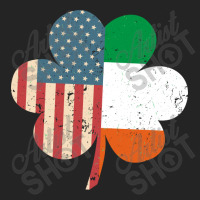 St. Patrick's Day Ireland And American Usa Flag Clover Funny 3/4 Sleeve Shirt | Artistshot