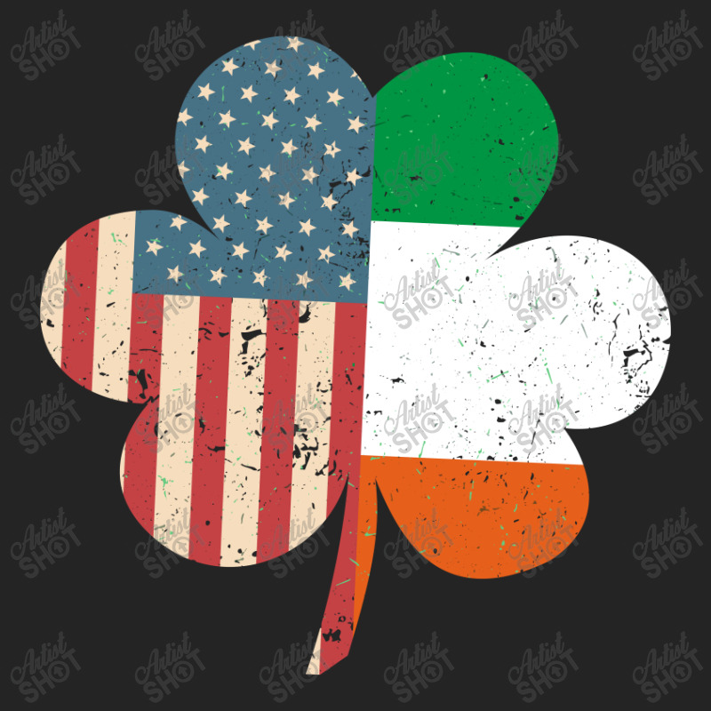 St. Patrick's Day Ireland And American Usa Flag Clover Funny 3/4 Sleeve Shirt | Artistshot