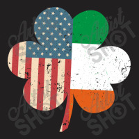 St. Patrick's Day Ireland And American Usa Flag Clover Funny T-shirt | Artistshot