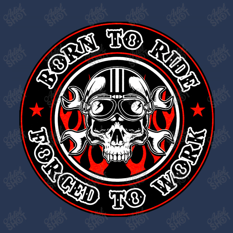 Born To Ride Forced To Work Men Denim Jacket by zig street | Artistshot