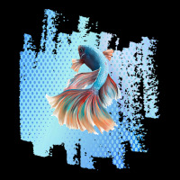 Beta Fish T  Shirt Beta Fish Blue With Rainbow Tail On Blue T  Shirt Pocket T-shirt | Artistshot