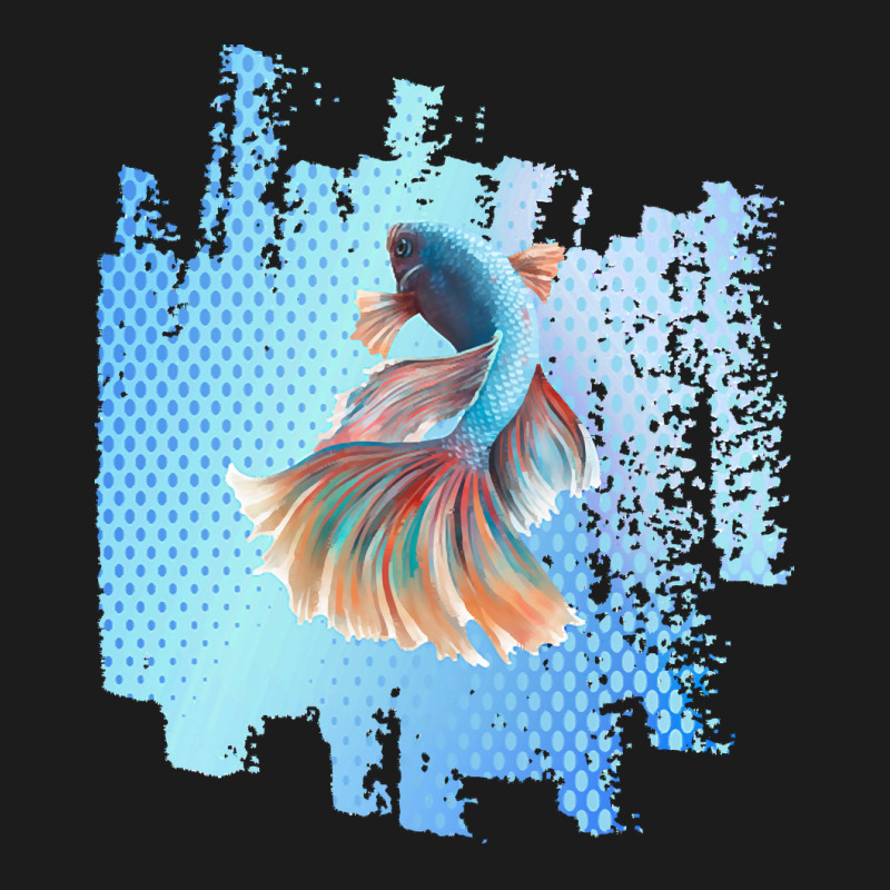 Beta Fish T  Shirt Beta Fish Blue With Rainbow Tail On Blue T  Shirt Hoodie & Jogger Set | Artistshot