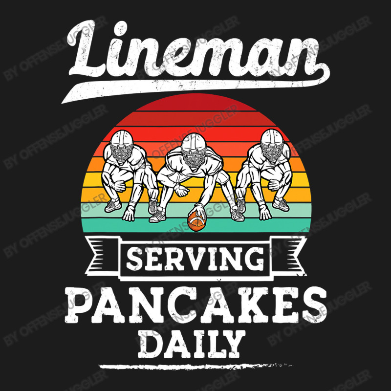 Football Lineman Serving Pancakes Daily Offensive Lineman 39 Hoodie & Jogger Set | Artistshot