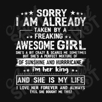 Sorry I Am Already Taken By A Freaking Awesome Girl Shield Patch | Artistshot