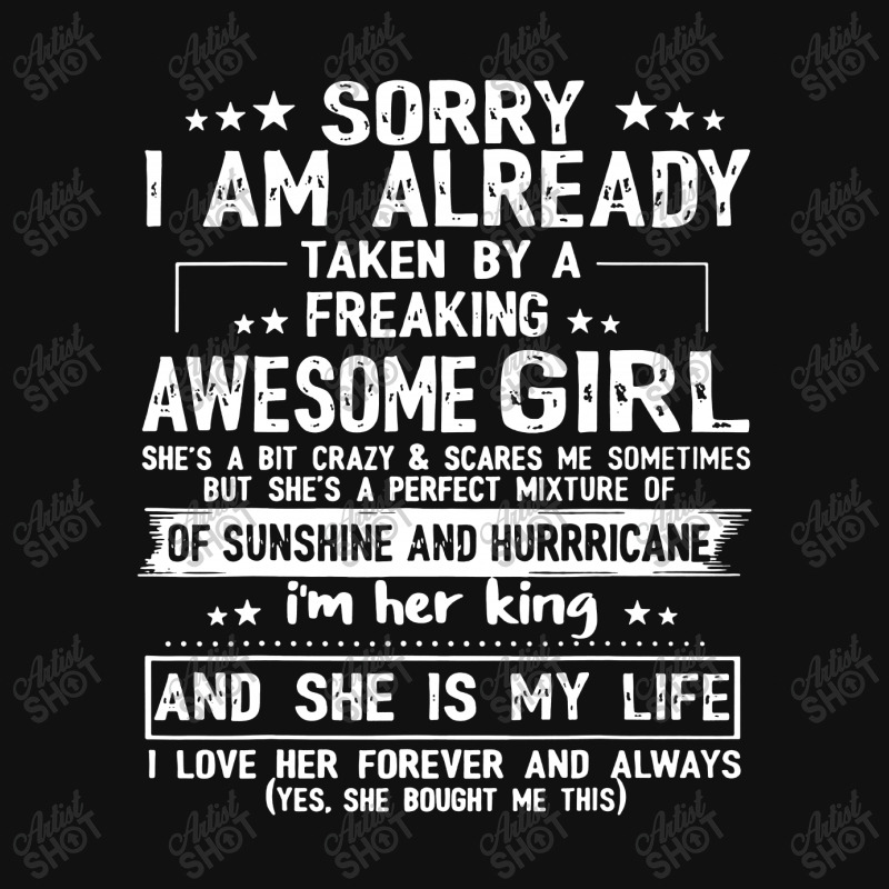 Sorry I Am Already Taken By A Freaking Awesome Girl Shield Patch | Artistshot